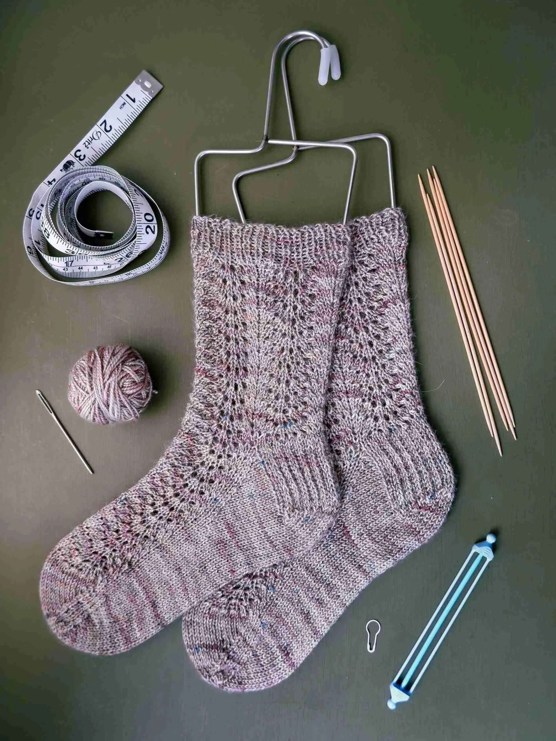 New Launch! Fern Lace Sock Knitting Sample